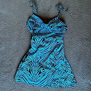 Mini dress cowl neck